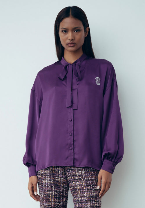 Camicia In Raso Viola - Gaëlle Paris

SKU: GBDM20230-V1