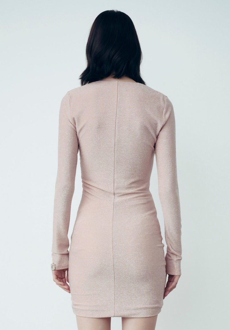 Abito Corto In Jersey Lurex Rosa Cipria - Gaëlle Paris

SKU: GBDM20192-V1