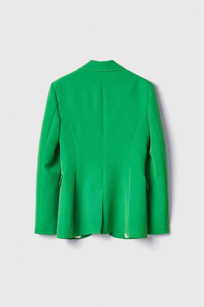 Giacca monopetto sfiancata in cady • Verde - Gaëlle Paris