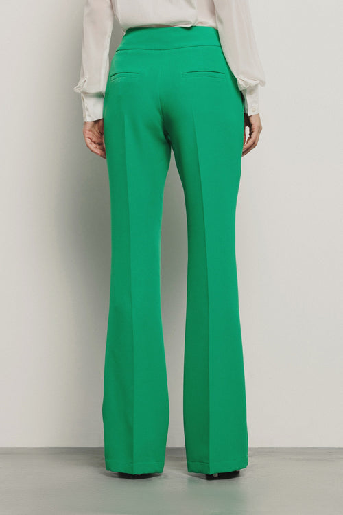 Pantalone a trombetta in cady • Verde - Gaëlle Paris