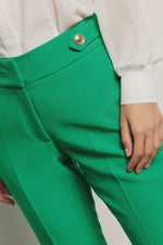 Pantalone a trombetta in cady • Verde - Gaëlle Paris