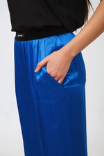 Pantalone raso - blu -