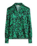 Liu jo blusa fantasia nera e verde