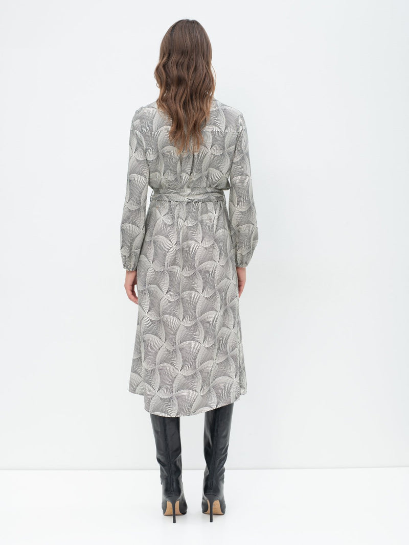 Abito midi con cintura Rinascimento