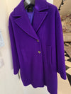 PINKO cappotto medio lungo viola in lana