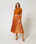 Gonna lunga in tulle plissé