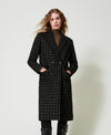 TWIN SET Cappotto bouclé a disegno check