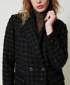 TWIN SET Cappotto bouclé a disegno check