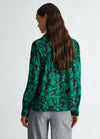 Liu jo blusa fantasia nera e verde