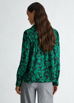 Liu jo blusa fantasia nera e verde