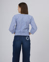 CAMICIA A RIGHE CON APPLICAZIONI