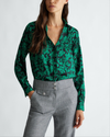 Liu jo blusa fantasia nera e verde