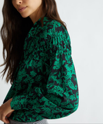 Liu jo blusa fantasia nera e verde