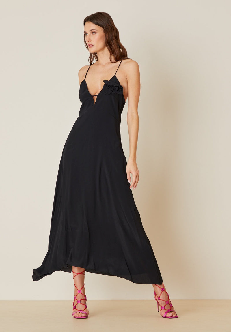 Manila Grace
CON PUNTE IN MISTO - Vestito lungo - nero