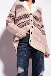 FRAGOLINO CARDIGAN JACQUARD PINKO
