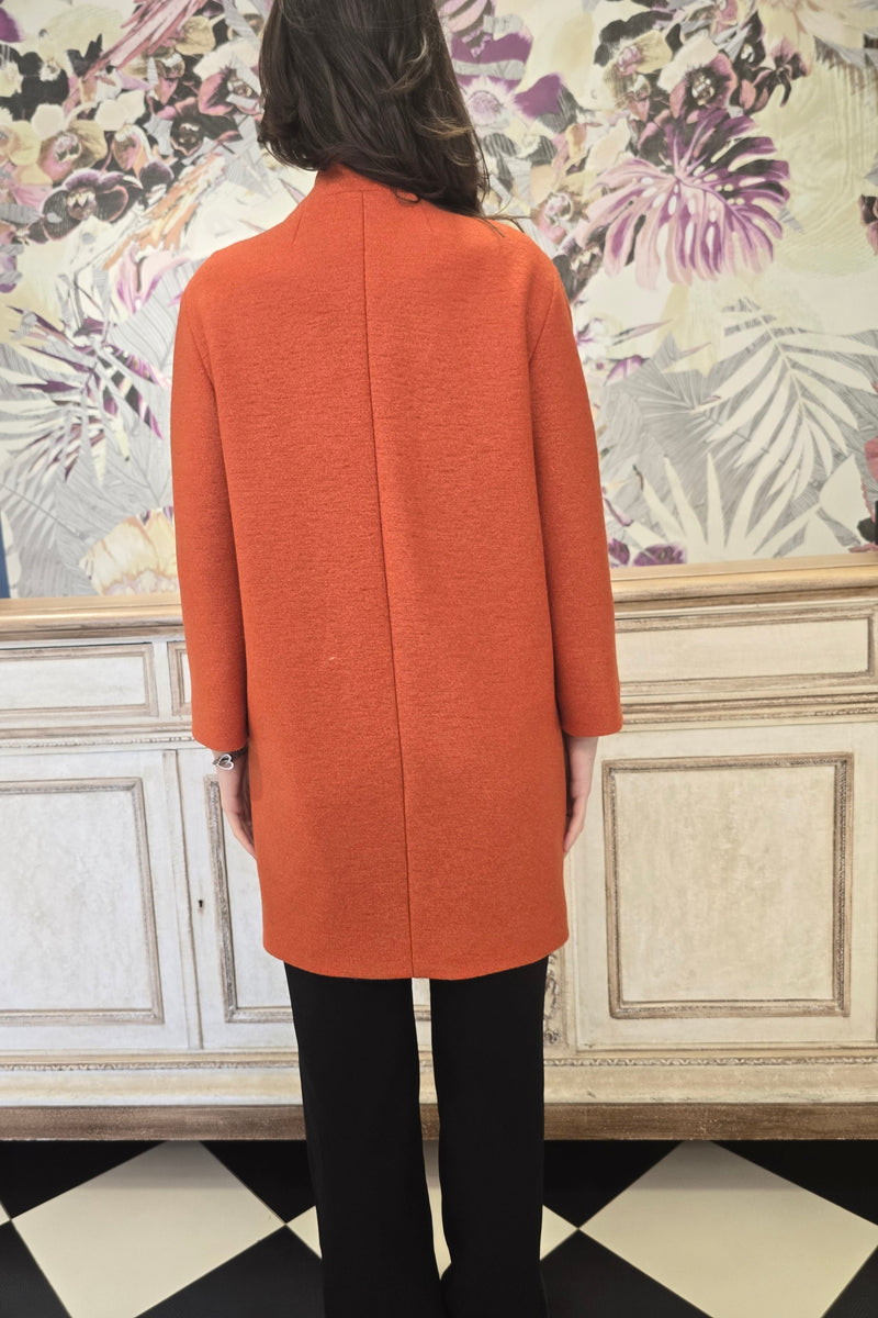 Cappotto Chiarulli arancione Model Pinko