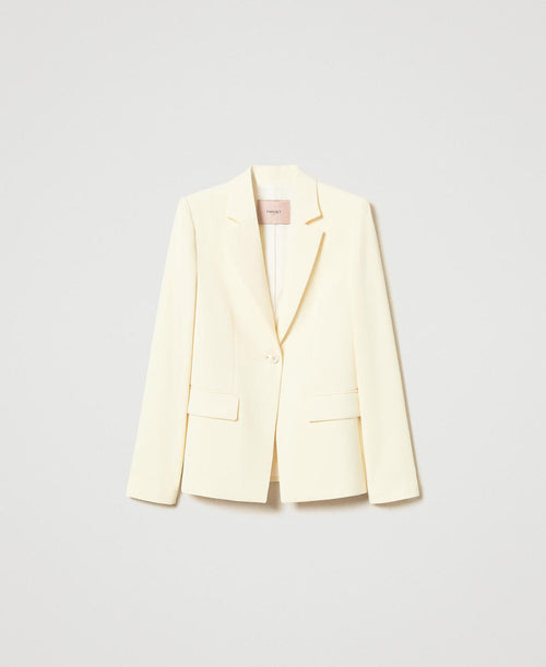 Giacca blazer in crêpe fluido