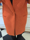 Cappotto Chiarulli arancione Model Pinko