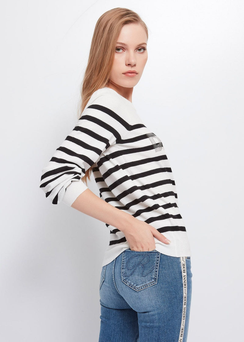 Maglia a righe con lettering