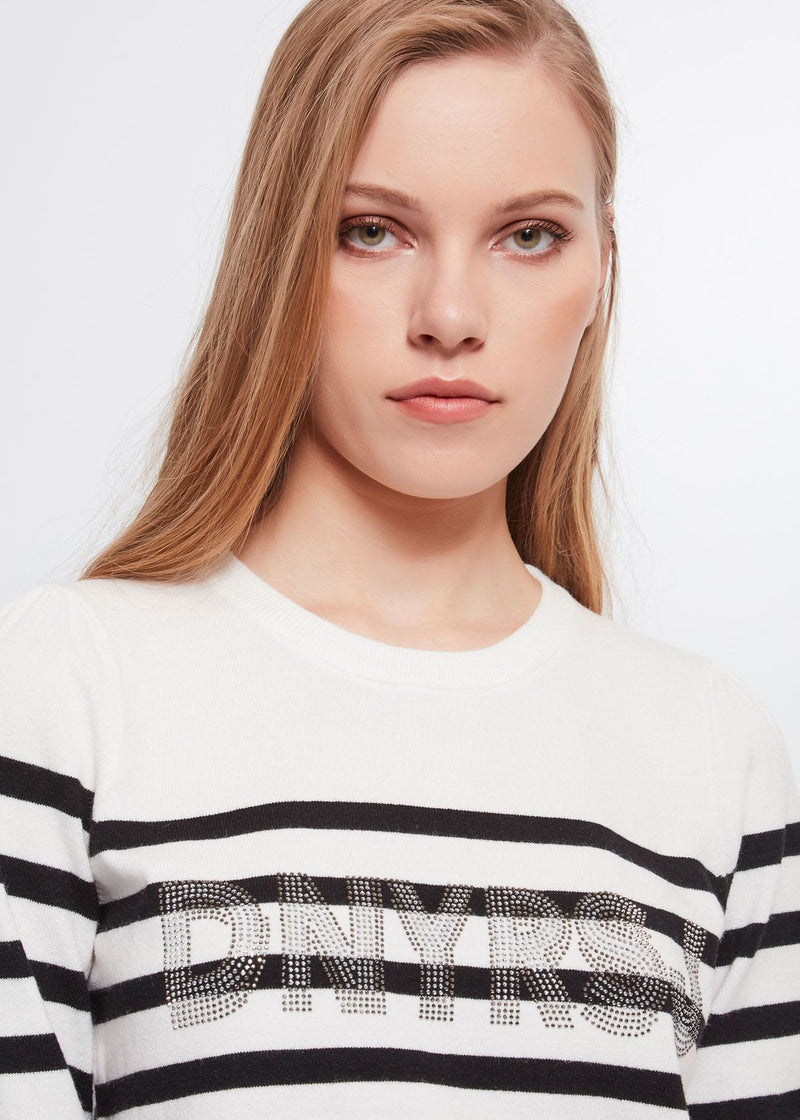 Maglia a righe con lettering