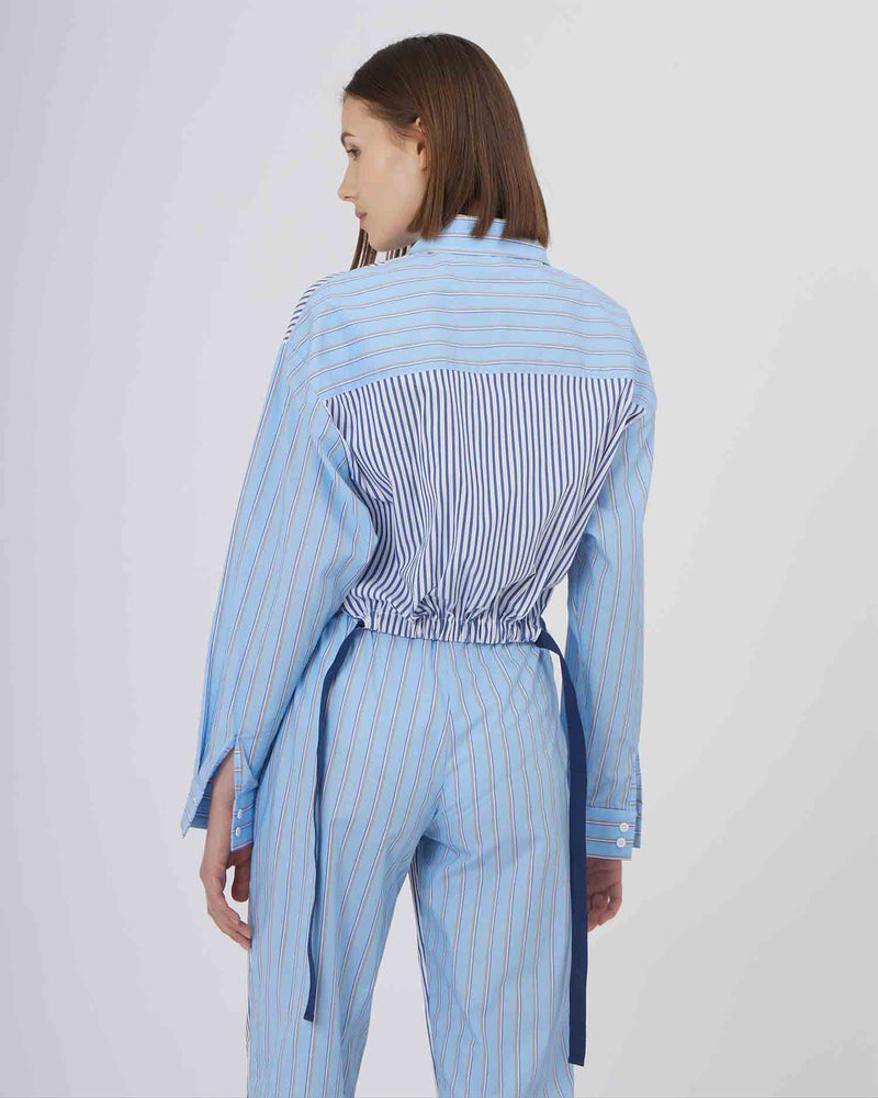 CAMICIA CON FANTASIA A CONTRASTO