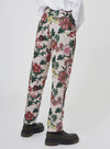 PANTALONI A VITA ALTA CON STAMPA FIORI