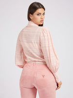 Camicia in chiffon increspato